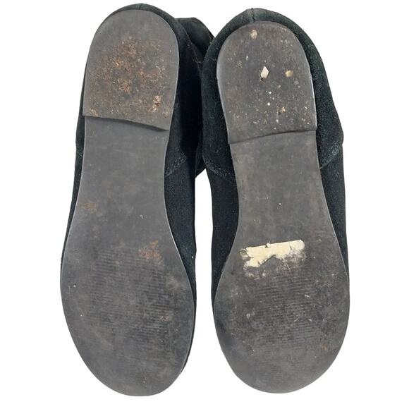 STEVE MADDEN! NO HEEL BLACK GENUINE SUEDE LEATHER SLOUCHY BOHO BOOTS! SZ 6M - Picture 10 of 11